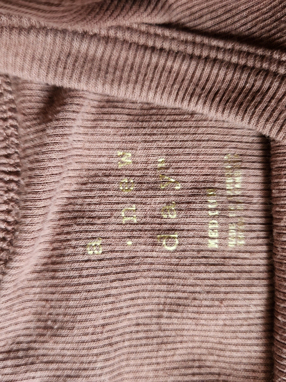 a new day Ribbed Tank Top - Dusty Mauve - Picture 4 of 4